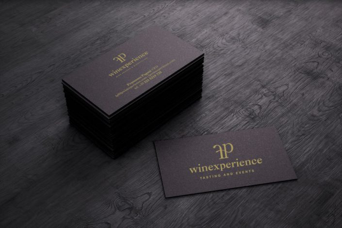Biglietti da visita – Winexperience – Logo design, Graphic design Branding design, Logo design, Visual design, Web design: Greta Beneforti
