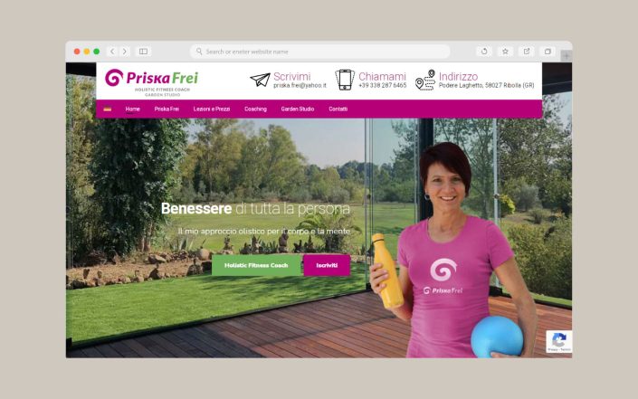 Home page del sito Branding identity, Logo design, Visual design, Web design: Greta Beneforti