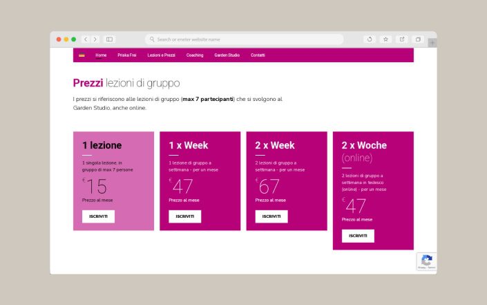 I corsi Branding identity, Logo design, Visual design, Web design: Greta Beneforti