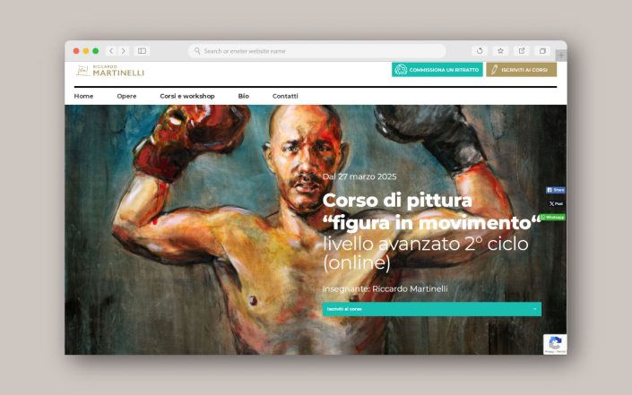 Corso di Riccardo Martinelli Branding identity, Logo design, Visual design, Web design: Greta Beneforti