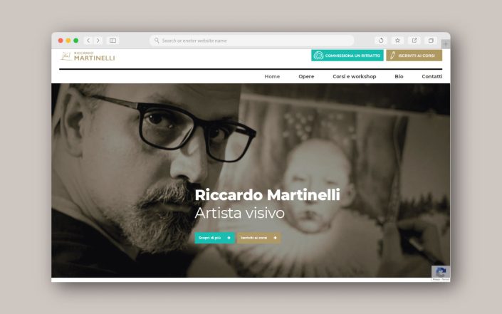 Home page di Riccardo Martinelli Branding identity, Logo design, Visual design, Web design: Greta Beneforti
