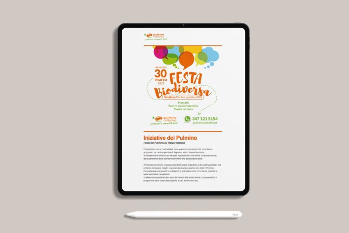 Newsletter del Pulmino Contadino Branding identity, Logo design, Visual design, Web design: Greta Beneforti