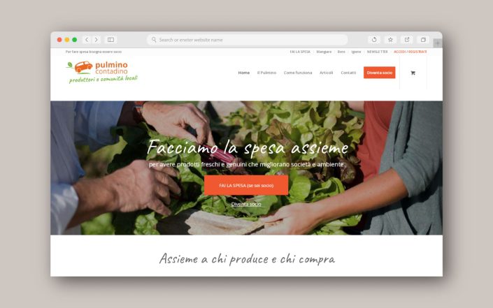 Home page del Pulmino Contadino Branding identity, Logo design, Visual design, Web design - Greta Beneforti