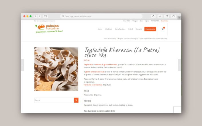 Catalogo prodotti sul sito del Pulmino Contadino Branding identity, Logo design, Visual design, Web design - Greta Beneforti